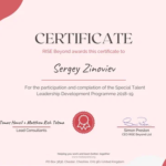 RISE certificate of completion